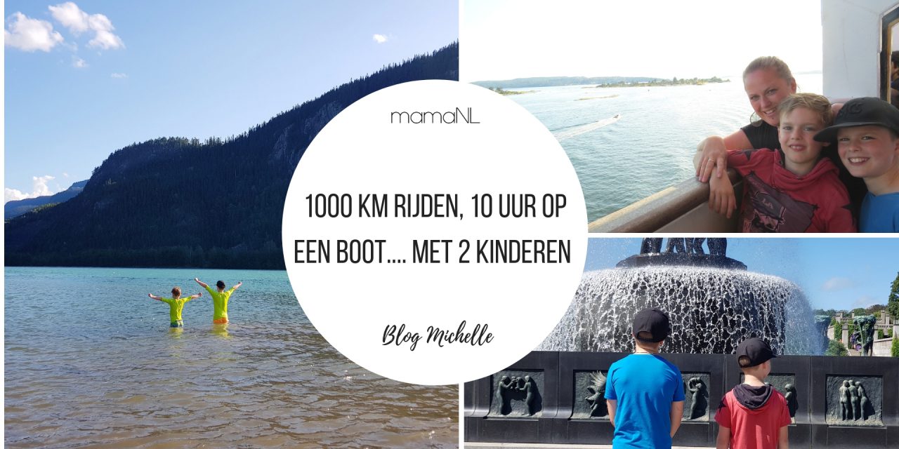 Ruim 1000 km rijden en 10 uur lang op een boot… met 2 kinderen!